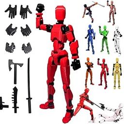ONNGEO Dummy 13 Action Figure Robot Fully Articulated Robot Toy 3D Printed (Red Armour)-picture-24
