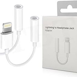 USB Lightnning to 3.5 mm Headphone Audio Jack Adapter, Aux Connector Splitter, Earphone Converter Cable for iPhone 15, 15 Plus, 15 Pro, 15 Pro Max, iPad, Type C Devices, White-image-23