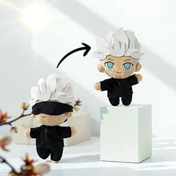 SHRI TOYS Gojo Satoru Plush Soft Toy Anime Action Figure Collectible, Jujutsu Kaisen, Perfect for Boys, Gifts, Dashboard,Huggable-30 CM-image-40