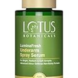 Lotus Botanicals LuminaFresh Underarm Spray Serum with Aqua and Mint | Brighten Underarms and Control Sweat-Induced Odour | Antiperspirant properties | Suitable for Men & Women | Alcohol-free | Non-Aerosol | Suitable for All Skin Types | 55ml-51