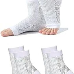 EtaMoon 2 Pairs Neuropathy Toeless Socks for Women and Men, Soothe Socks Ankle Brace Plantar Fasciitis Relief Sport Ankle for Plantar Arch Support Foot & Ankle Swelling Achilles Tendon Heel Pain-image-96