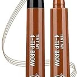 MIGRAT 4 Point Eyebrow Pencil Black,Waterproof Microblading Eyebrow Pencil with a Micro-Fork Tip Applicator Creates Fine Sketch Liquid Eye Brow Tattoo Tint Pen-4