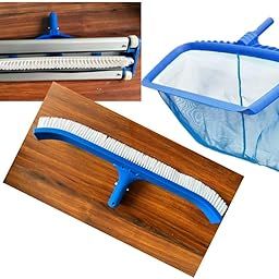 Swimming Pool Combo cleanig Set Wall Cleaning Brush 18 inch Leafe Net and Vacuum Head 18inch-image-63