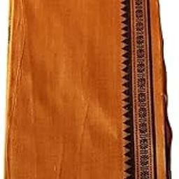 Traditional hand woven Premium Cotton uttariya for men |Brown| Puja festival ethnic wear| 1.8 meter X 0.9 meter UT-COT-88-image-42