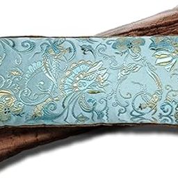 Candi Andi - Eye Pillow - Yoga/Therapy - Satin Brocade & Crushed Velvet - Lavender Scented - Blue Lagoon - TEPL-BL-image-74