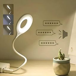 QZEMEL USB LED Table Lamp – Flexible Gooseneck Desk Light with 3 Color Modes & Dimmable Brightness | Plug & Play Study Light for Reading, Office, Bedroom – Voice Control, Eye-Caring-8