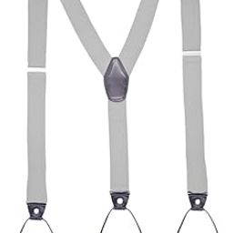 ™ Men's Suspenders Adjustable 6 Clips Gift Elastic for Jeans Dance Formal Wear Light Gray | Mens Accessories-image-126