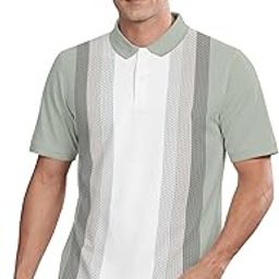 Trendy Colour-Block/Striped Printed Collar/Polo Neck Tshirt for Men-image-42