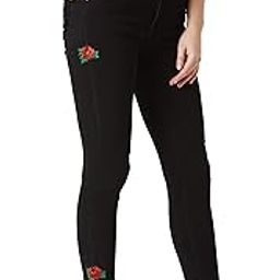 Women's Slim Fit Embroidered Patch Denim Jeans-image-15
