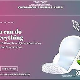 Herbal Cotton Sanitary Napkin, 12 XL Day & Night Pads w/Wings | Herbal Organic Cotton Soft Sanitary Pads for Women with Disposable Cover | Ultra Absorbent & Leak-Proof Coverage, Irritation Free-image-30