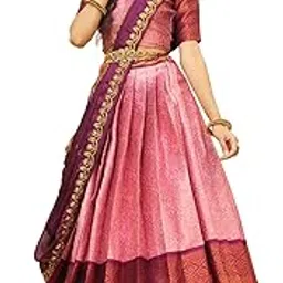 fabcartz South Indian Half and Half Saree For Women-picture-34