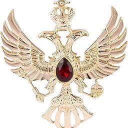 Dual Head Eagle-Shaped Lapel Pin Shirt Brooch for Men (PABP1101061PR)-15