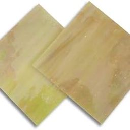 Stained Glass from Sai Mosaic Art, 2 Pc of 4"x4" for Mosaic Work Iridescent Beige-31