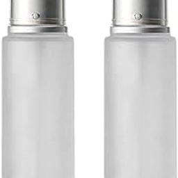 Jarbazaar [ SET OF 2 PCS 50ML Empty Glass Refillable Dispenser Pump Lotion Bottle White Frosted Bottle Dispenser Cosmetic Pump Lotion Bottle Containers For Skin Care Cream Liquid Essential-7
