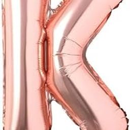 BookMyBalloons® K Letter Foil Balloon Alphabets Balloons - Size 16 Inch - Perfect for Birthday Decoration Items, Anniversary, Wedding,ROSE GOLD-image-30