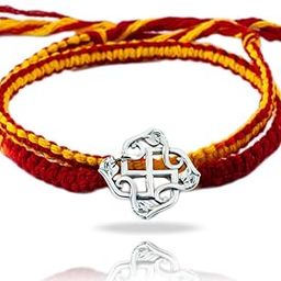 Jewellery 925 Sterling Silver Svasti Ganesha Silver Pendant with Wrap Around Moli Rakhi Bracelet For Men and Women (Raksha Bandhan Rakhi for Brother with Roli Chawal)-image-43