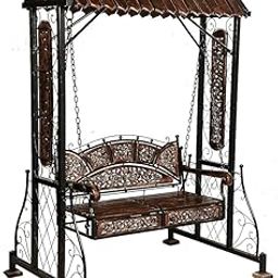 Iron 2 Seater Swing Jhula for Adult Indoor Metal Swing for Adult for Home & Garden Porch Balcony 2 Seater-image-79
