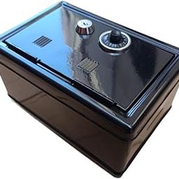 Iron Piggy Bank Coin Bank with Lock Storage Case Home Decor Money Saving Box Black|Home & Garden|Home & Garden|Home & Garden|1 Coin Bank,-36