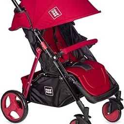 Mee Mee Baby Pram with Reversible Handle | Rotational Wheels | 3 Recline Position Stroller | Quick Compact Folding| Stroller for 0-3 Years Baby (Maroon)-12