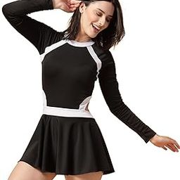 Padded Black with White Border Swimsuit-image-16