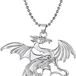Dragon Shaped Unisex Rhodium Plated Pendant Locket Necklace (PS1101909R)-image-30