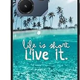 NDCOM for Infinix Hot 30i Back Cover Infinix Hot 30 i Back Cover | Stylish Protection Infinix Hot 30i Cover | Life is Short Live It Printed Metal Case-picture-23