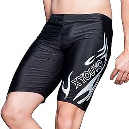 Lovebirds Men's Modern Full-Coverage Swimsuit Red, Dryfit UPF50+ Swimwear, Racerback Rashguard, Trunks, High Rise, Geometric Print-picture-3