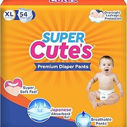 Super Cutes Premium Baby Diapers XL Size, 54 Count, 12-17Kg, Super Soft and Rash Free Diaper Pants with 12 hrs Overnight Leakage Protection-picture-19