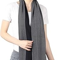 Women's stole/scarf Colour- Navy Blue & Grey stylish 100% soft viscose ethnic scarves pack of 1 ST-07-17
