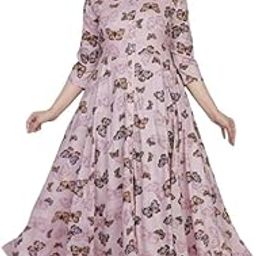 Women's Anarkali Flared Long Gown for Women and Girls Purple-picture-41
