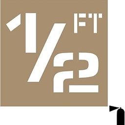 ComplianceSigns.com 1/2 Ft Stencil with 4 Inch Letters for Swimming Pool Depth, Flexible Plastic-image-39