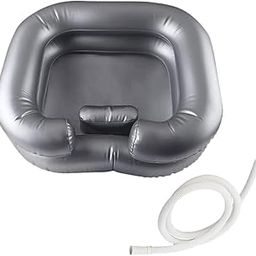 UJEAVETTE® Inflatable Shampoo Basin Hair Washing Basin for Bedridden Elderly Caregivers Silver-image-69