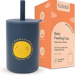 tütots Premium Baby Silicone Sippy Cup with Straw - BPA Free, PVC Free, Non-Slip, Dishwasher Safe - Aesthetic Characters - Ideal Sipper for Baby 6 to 12 Months, Sippy Cup for 1+ Year Old Green (Navy)-image-25