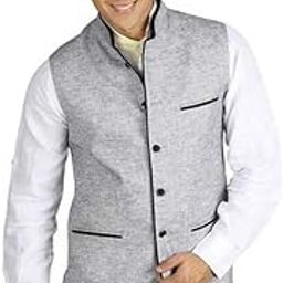 Jute Grey Nehru Jacket-37
