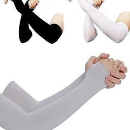 TENDSY Unisex Compression Arm Sleeves for Sports, Cycling, Basketball & More - UPF 50+ Sun Protection for Men and Women (Pack of 3 Pairs, Black,Grey and White)-image-124