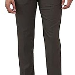 Men Regular Fit Structure Pattern Polyester Blend Flat Front Formal Trouser-97