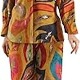 darvi Colorful Printed Co-Ord Set for Women – Stylish and Comfortable Long Sleeve Shirt with Matching Pants, Perfect for Casual and Everyday Wear-picture-34