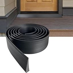 Door Threshold Ramp Self Adhesive Rubber Ramp for Door Sill Rubber Door Sill Ramp for Wheelchair Stroller Scooter Doors Reducing Ramp 6ft x 2in-image-6