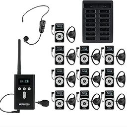 Retekess T130P Tour Guide System, Church Translation System, 3th Generation T130, Graded Noise Reduction, Long Standby 36h Translation Headset for Church, Factory (1 Transmitter 10 Receivers)-image-44