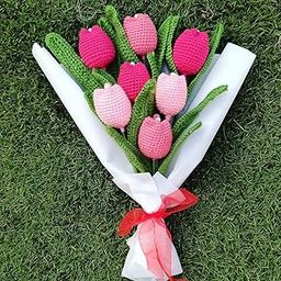 CocoCreates Forever Bouquet - Everlasting, Washable, eco-Friendly - Pink Paradise Tulips Bouquet-image-15