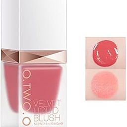 COSLUXE O TWO O Velvet Liquid Blush,Face Blusher,Long-lasting Makeup Blush,15g (01- PINK PUPPLE)-image-53