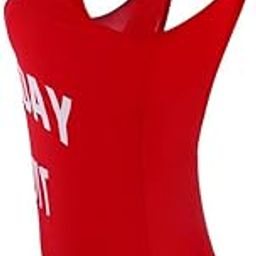 VELURA Birthday Suit Letter Print Women Swimsuit Beachwear Monokini S Red|1 x Wedding Bucket|Swimwear| Womens Clothing-image-98