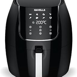 Havells Air Fryer Prolife Magna With 6.5L Capacity With Aero Crisp Technology|Digital Touch Panel|8 Pre- Set Menu|60 Min Timer|Up To 200'C Temperature Control|1700 Watt & 2 Year Warranty, black-picture-24