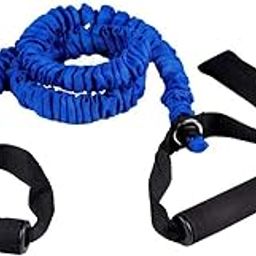 Healthtrek Single Toning Tube for Exercise Men Women with Heavy Duty Protective Nylon Sleeves, Door Anchor, and Soft Anti-Slip Foam Handles Suitable for Strength Training (Set of 1)-picture-14
