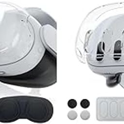 ZORBES® Protective Case for Meta Quest 3, Shell Cover for Oculus, VR Accessories, Lens Tempered Film, Joystick Caps, No Meta Quest 3 2PCS-25