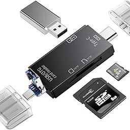 Kinsound 6 in 1 SD & TF Card Reader with Type-C, USB & Micro USB Ports, Portable Memory Card Reader Compatible with TF, SD, SDHC, SDXC, MMC, RS-MMC, Micro SDXC for Computer & Android Phone-18