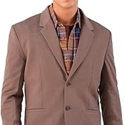 Men Slim Fit Solid Single Breasted Blazers-image-1