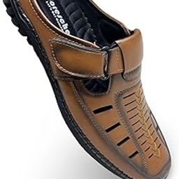 N P STYLE Men's Leather Slip-On Mule Sandals, Comfort Cushioned Footbed, Leather Mens Footwear-image-38