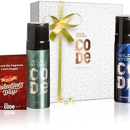 Wild Stone Valentine Gift Box with Code Steel and Titanium Body Perfume (120ml each)-39