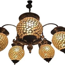 Sanleen 5 Watt Lamp Chandelier (Multicolor,Glass)(Electricity)-image-24